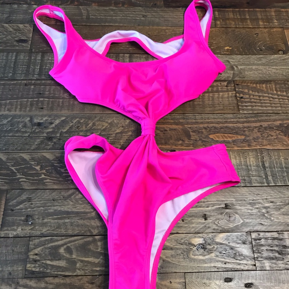 Sexy hot pink bathing suit
